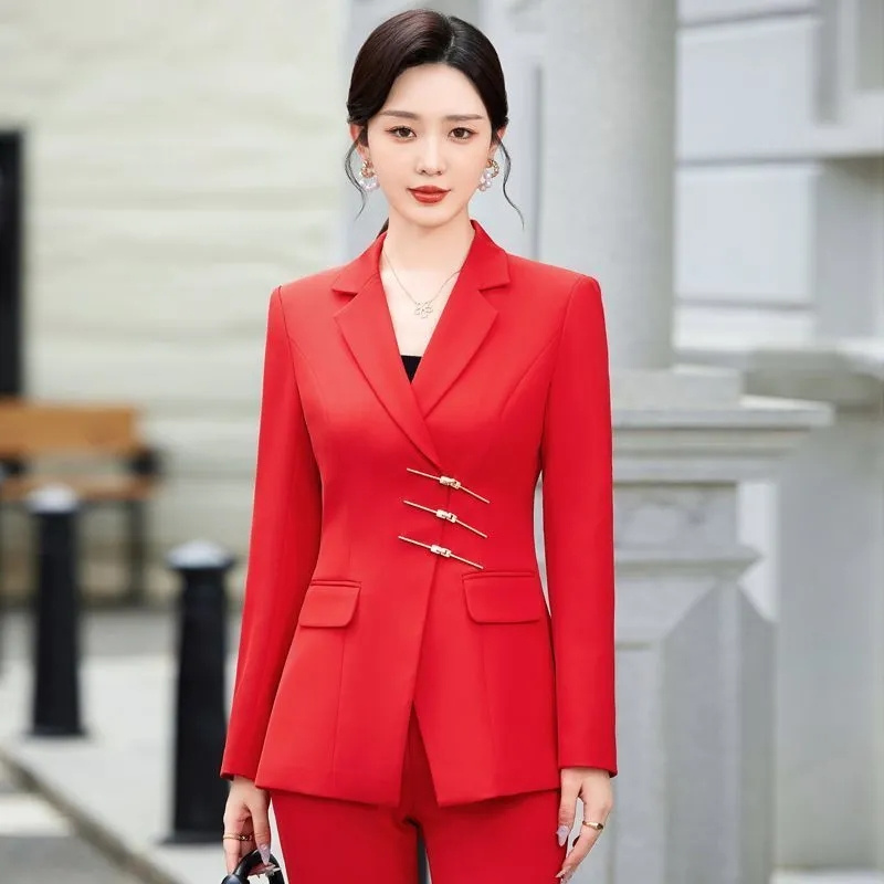 Women Formal Wear Black And White - 2025 Moda Beyaz Kırmızı Siyah Blazer