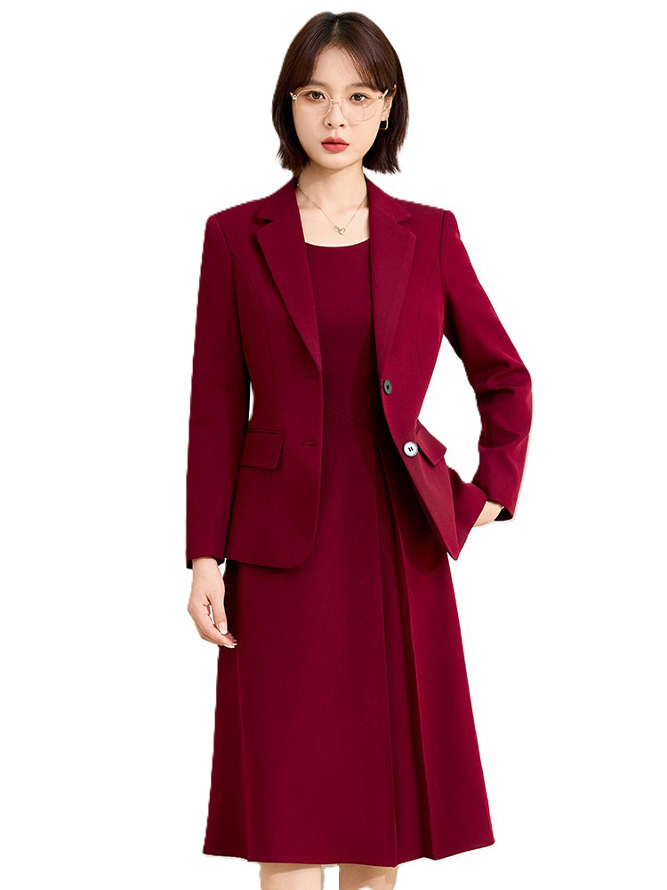 Women Formal Wear With Skirt - Kırmızı Gri Lacivert Ofis Kadın Etek