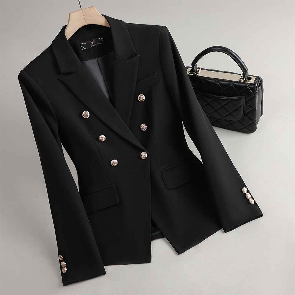 Women Formal Wear Black And White - Moda Bayanlar Blazer Kadın Beyaz Siyah