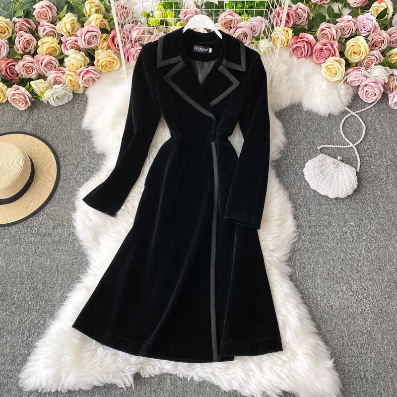 Kadın Siyah Kadife Blazer Elbi - Trench Coat Formal incelemesi ve fiyatı