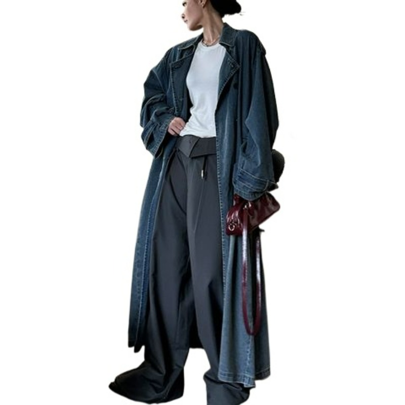 Fransız Retro Yıkanmış Kot Tre - Trench Coat Formal incelemesi ve fiyatı