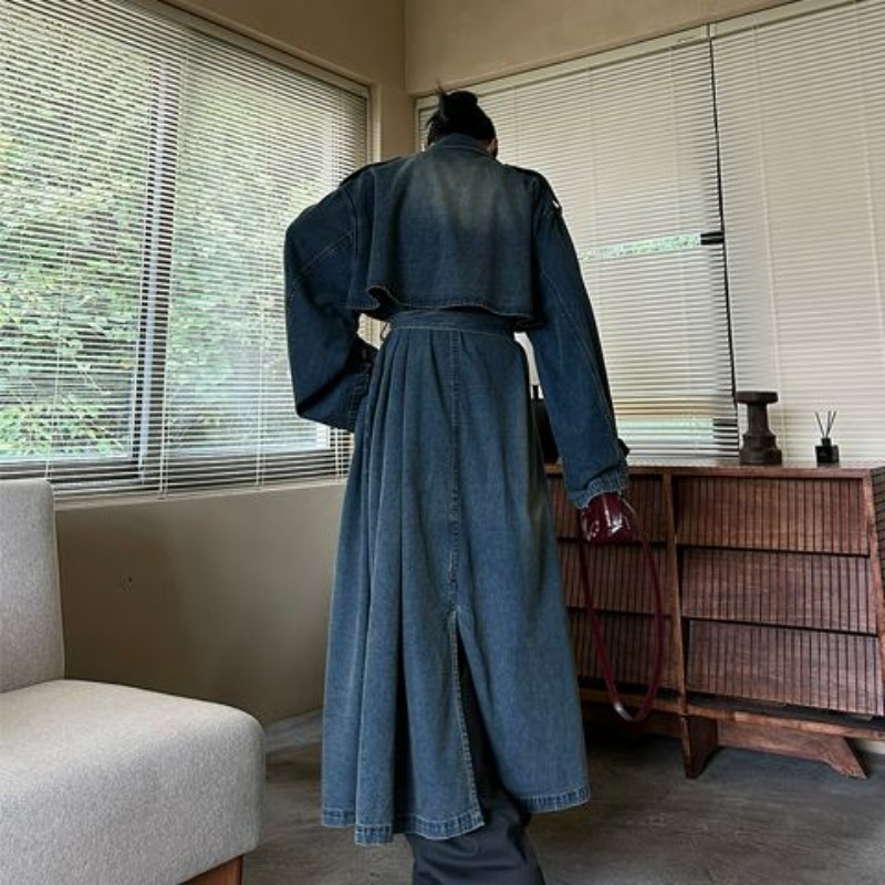 Fransız Retro Yıkanmış Kot Tre - Trench Coat Formal incelemesi ve fiyatı