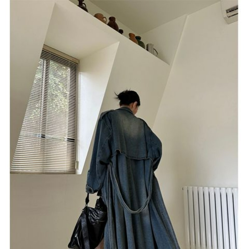 Fransız Retro Yıkanmış Kot Tre - Trench Coat Formal incelemesi ve fiyatı