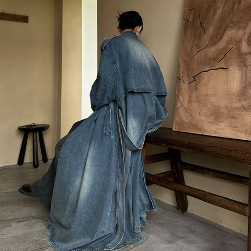 Fransız Retro Yıkanmış Kot Tre - Trench Coat Formal incelemesi ve fiyatı