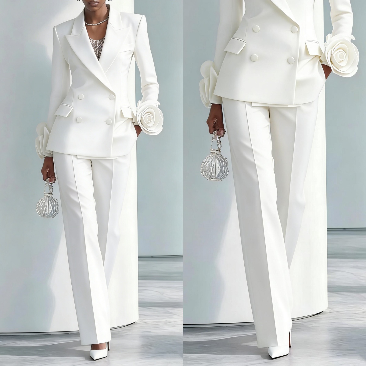 2 Parça Beyaz Çiçekler Kadın P - Women Formal Wear For Graduation incelemesi ve fiyatı