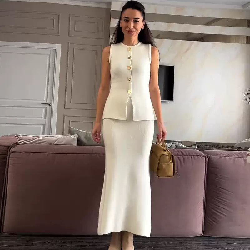 Yuvarlak Yaka Tek Göğüslü Kols - Women Formal Wear With Skirt incelemesi ve fiyatı