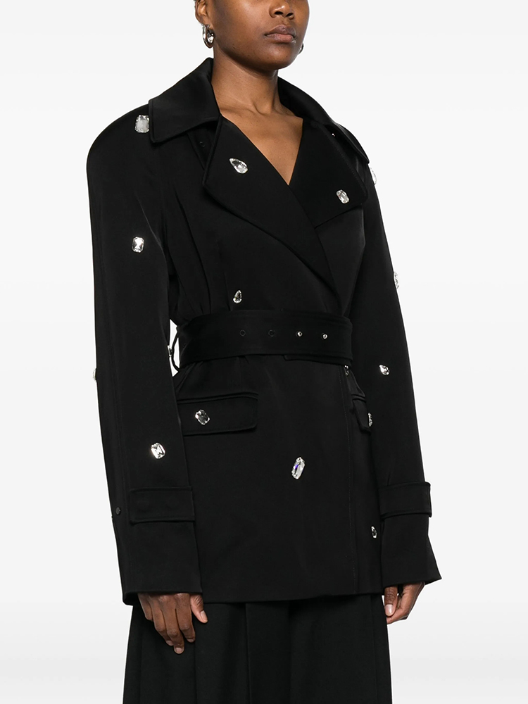 Siyah Kruvaze Trençkot Gümüş D - Trench Coat Formal incelemesi ve fiyatı