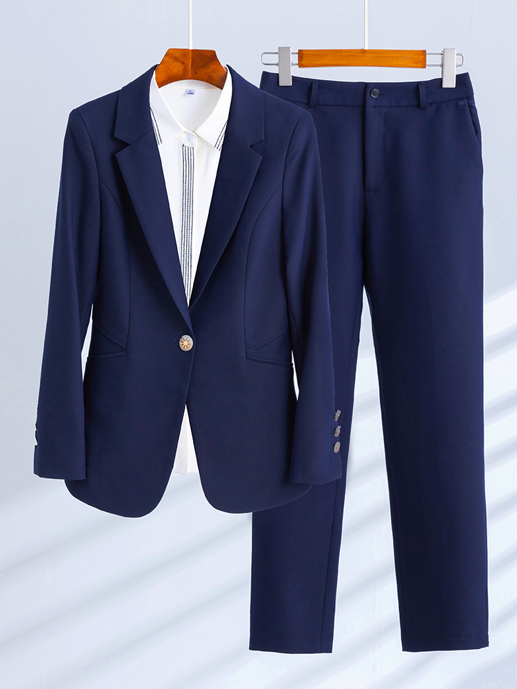 Kadın Mavi Lacivert Siyah Resm - Women Formal Wear With Black Blazer incelemesi ve fiyatı