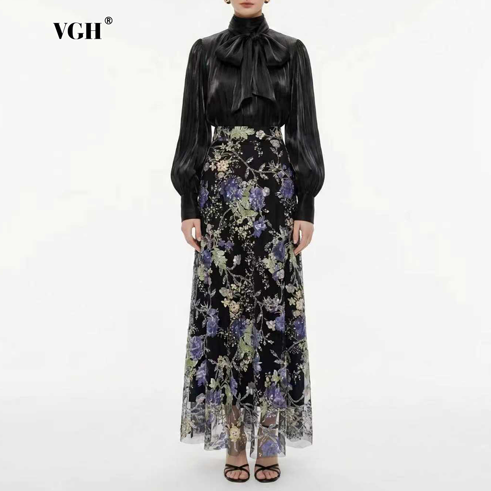 VGH Zarif Şık Siyah Çiçek Dese - Women Formal Wear With Skirt incelemesi ve fiyatı