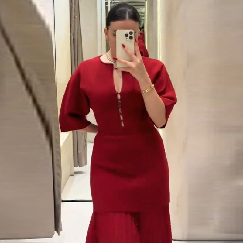 Kadın Zarif Bordo Pileli Maxi  - Women Formal Wear With Skirt incelemesi ve fiyatı