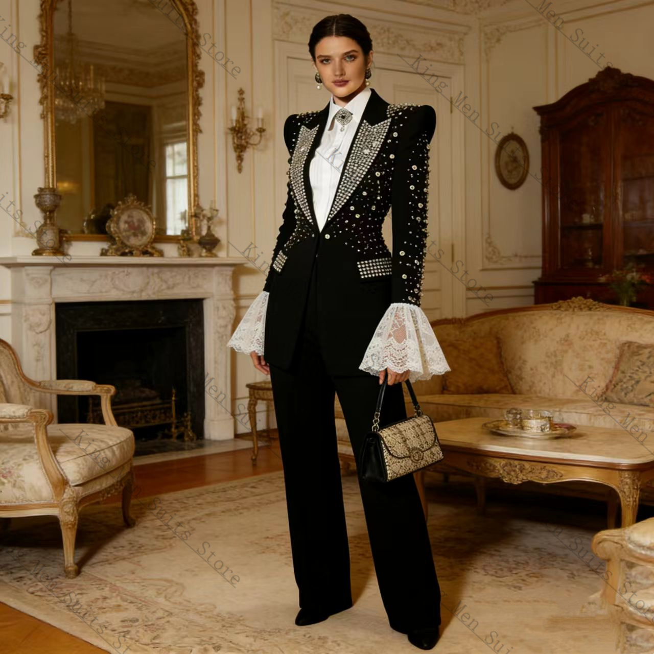 Kristaller Siyah Kadın Takım E - Women Formal Wear With Black Blazer incelemesi ve fiyatı